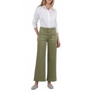 NEW KUT FROM THE KLOTH women's meg high rise wide leg in basil